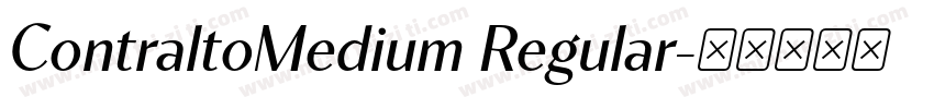 ContraltoMedium Regular字体转换